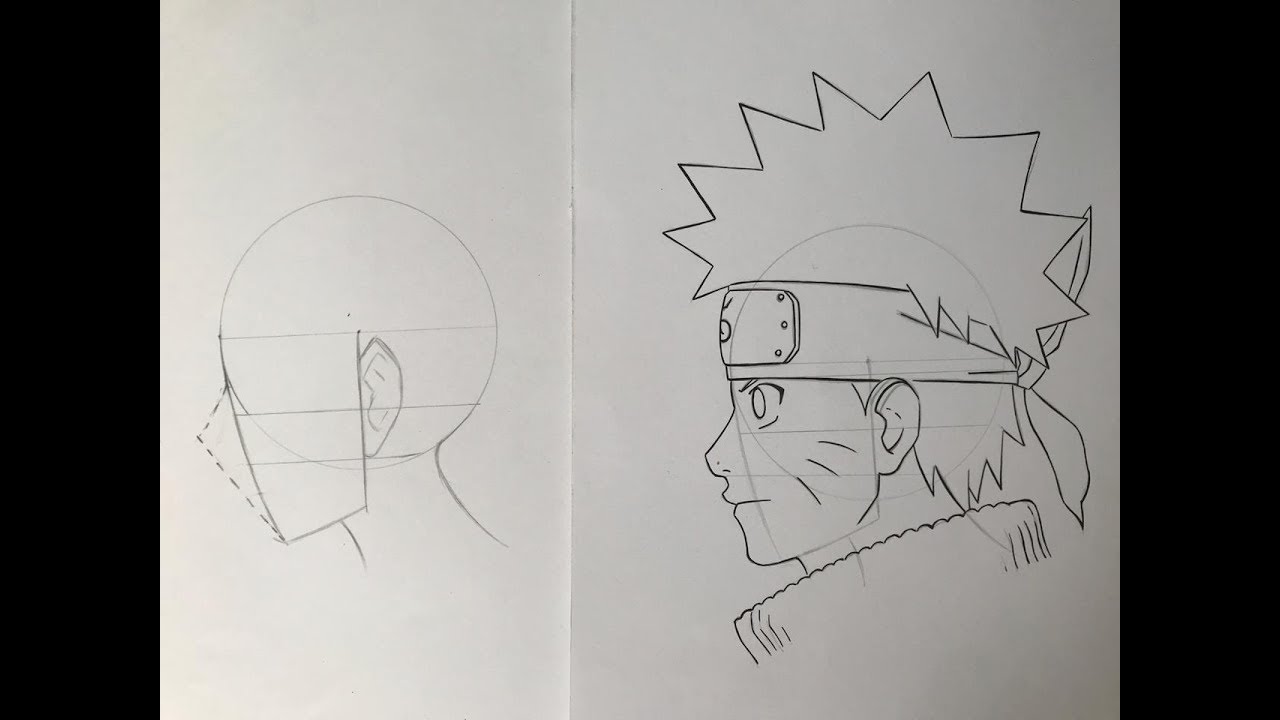 como desenhar corpo inteiro em 4 passos desenho/Naruto. 