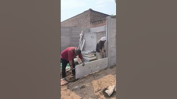 How workers install concrete fences #shorts
