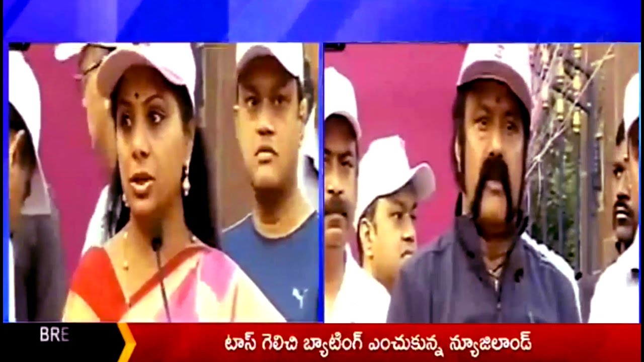 Balakrishna & MP Kavitha Participates In Breast Cancer Awareness Walk At KBR Park || No.1 News
