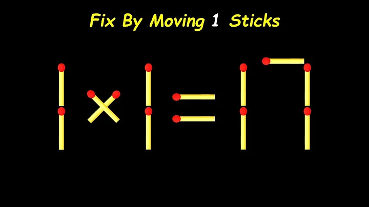 Impossible Matchstick Puzzle | Fix the Equation by moving 1 stick | Improve IQ