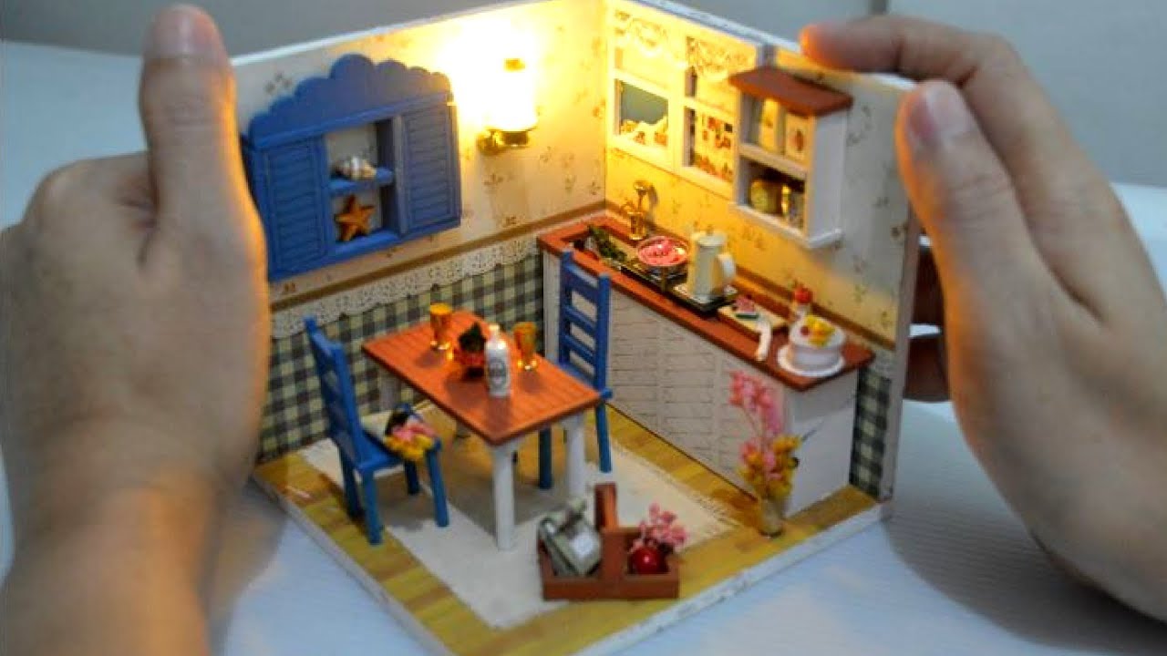 DIY MINIATURE DOLLHOUSE COMPLETE KITCHEN SET YouTube
