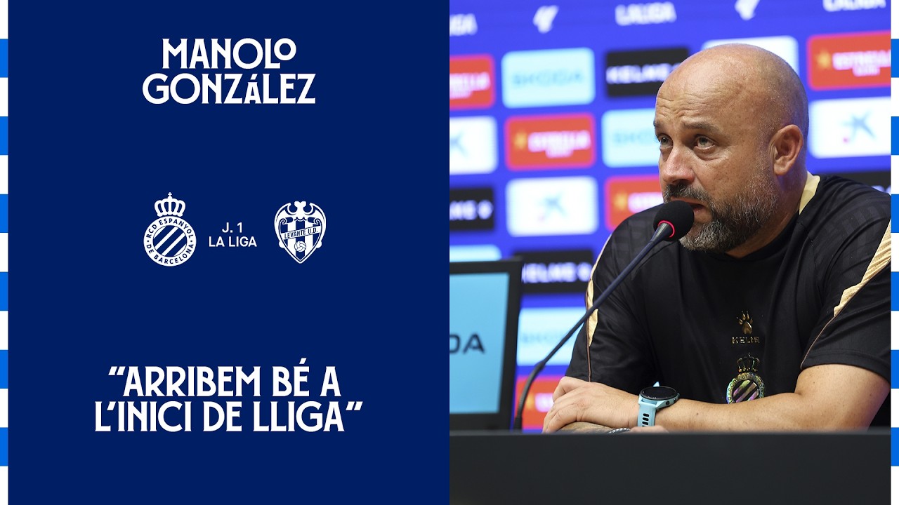 🎥 MANOLO GONZÁLEZ, roda de premsa prèvia a l’#EspanyolLevanteUD