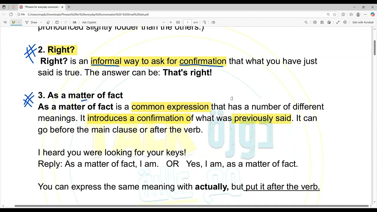 Phrases for everyday conversation - Small talk