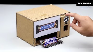 DIY SNICKERS Chocolate Vending Machine with Cardboard | Easy Step-by-Step Tutorial
