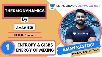 ENTROPY & GIBBS ENERGY OF MIXING | Thermodynamics | CSIR - UGC NET | Aman Rastogi