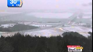 Snow Coming Down In Chamberlain, SD