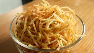 Just Grated Potato Crispy Crunchy Shoestring Potatoes Crispy French Fries Recipes