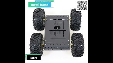 installation for 4wd car chassis with 4 wheel and 4 dc motor for arduino, raspberry pie