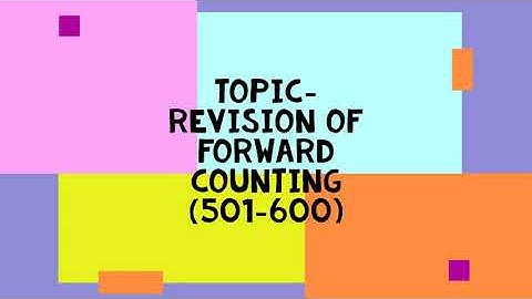 Class-UKG, Subject-Maths, Video-37, F/C- 501- 600, Revision  by Mrs Sanyogta
