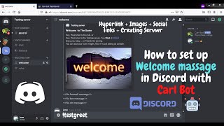 How To Set Up Welcome Massage in Discord | With Carl Bot | Hyperlinks | Creating Server | Images 🧟