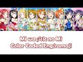 μ&#39;s ~ Mi wa μ&#39;sic no Mi [Color coded Rom/Eng]