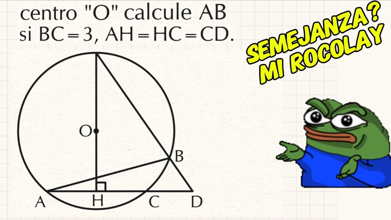 como aplicar la SEMEJANZA DE TRIANGULOS EN ||GEOMETRIA|| 🥸😎
