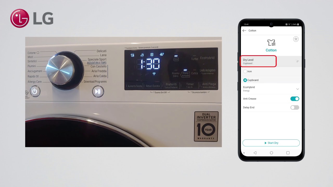 [LG ThinQ + Clothes Dryer] - How to use LG Tumble Dryer functions via