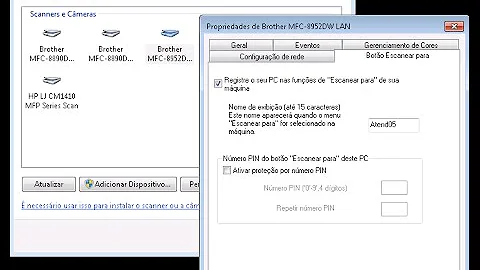 Como mudar o nome da impressora Brother na rede?