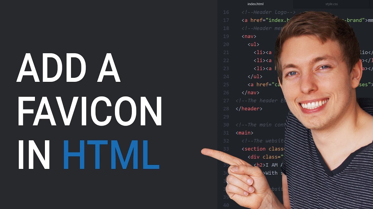วิธีใส่ favicon 2022 Update Add A Favicon to A Website in HTML | Learn HTML and CSS | HTML Tutorial | HTML for Beginners
