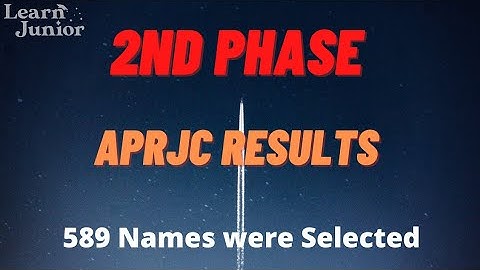 APRJC 2nd Phase Results are Out. Check your Name Now.