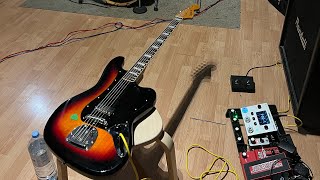 My modded Fender Squier Bass VI - For Metal/Djent/Thall