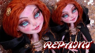 REPAINT! Fall Inspired OOAK Ever After High Raven Queen Custom Doll Tutorial • JackyOhhh