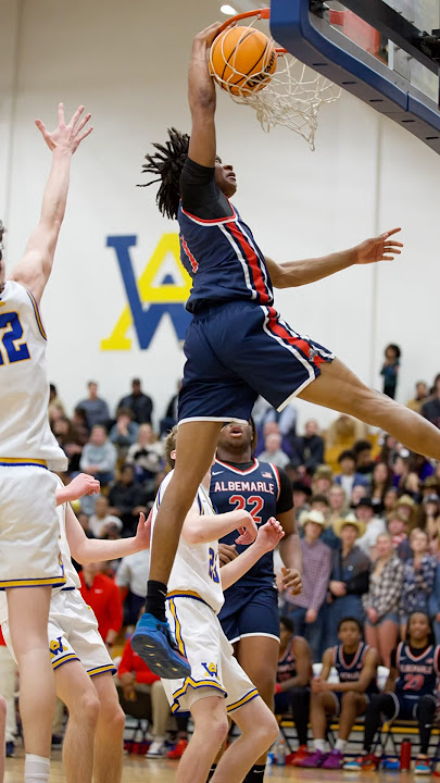 Isaiah Harris Head Tap To Shut It Down! #atown #dunk #albemarle