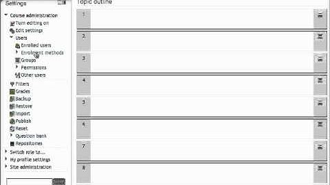 Activating the self enrollment (enrollment key) for a moodle 2.x course