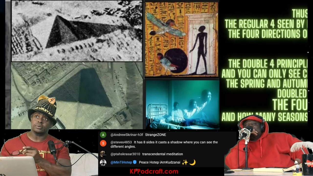 Tehuti - Sacred Numbers in the Pyramids - Remote Viewing - Orbs - Killah Priest LIVE Podcraft