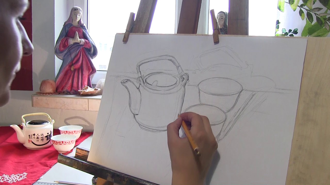 Rysunek dla każdego - martwa natura z czajnikiem