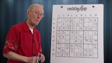 Learn to solve sudoku. Lesson 3. The matching pair. 2 empty cells.