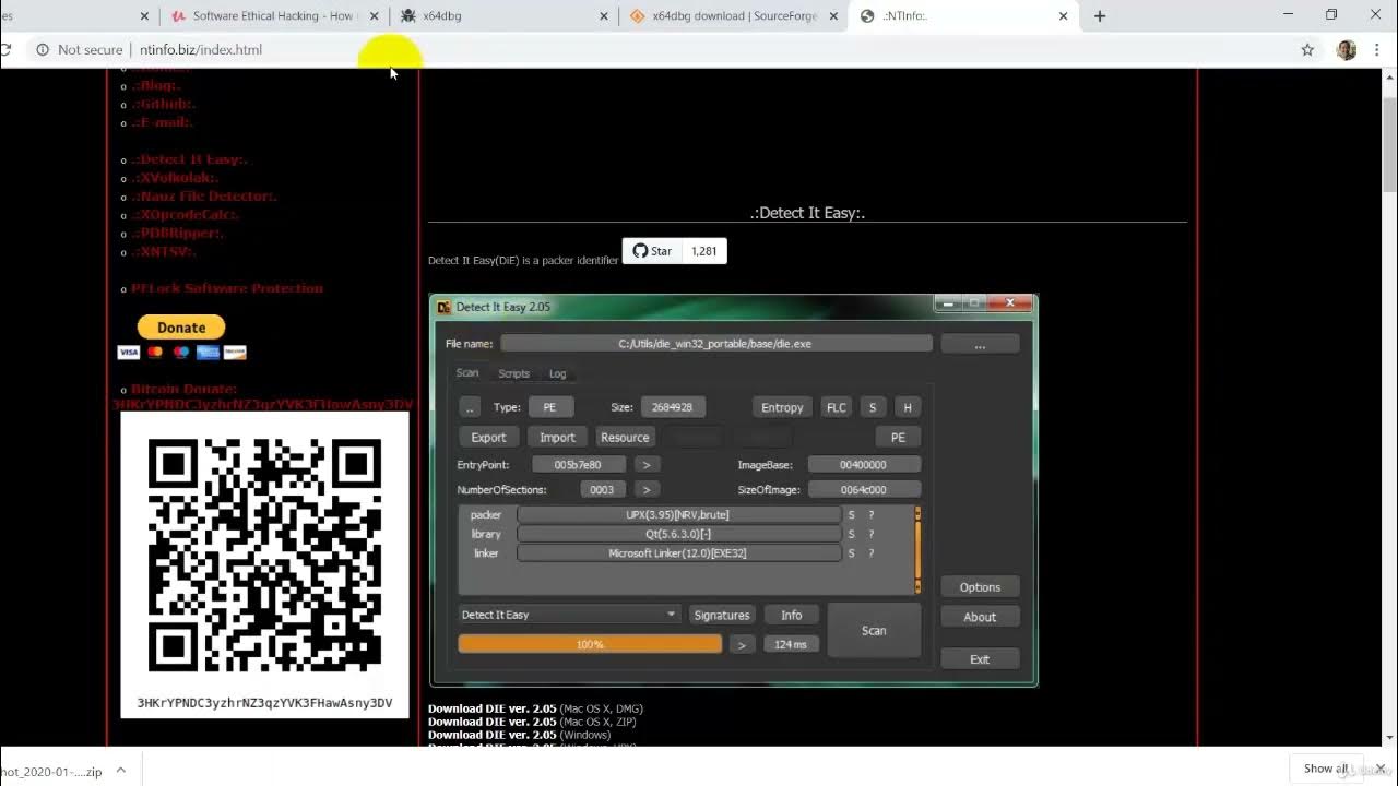 03 downloading and installing x64dbg and detect it easy die youtube