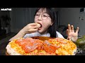Bites Only Pepperoni Pizza with Spicy Noodles Aejeong Asmr