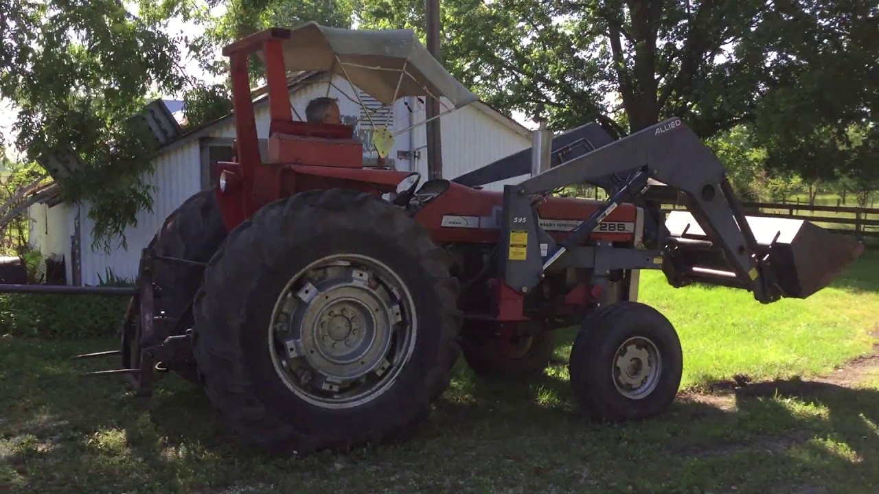 Massey Ferguson 285 with Allied 595 loader YouTube