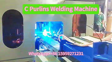 C purlin roll forming machine with welding sections