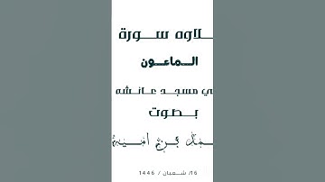 سورة الماعون بصوت القارئ محمد اميه #قرآن #المصحف #اكسبلور