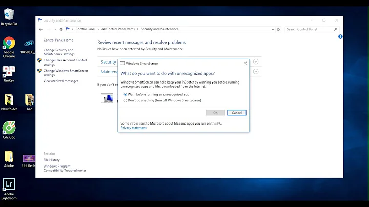 Cách kích hoạt hoặc vô hiệu hóa SmartScreen trên windows 10.