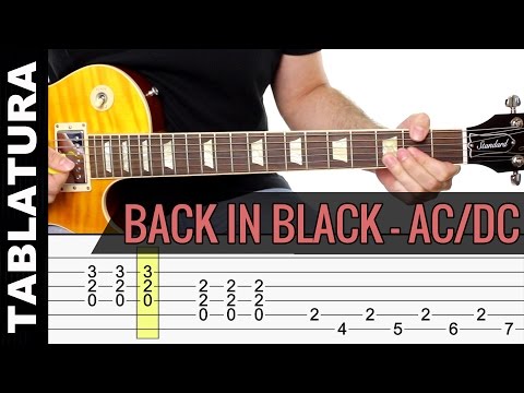Back In Black De ACDC En Guitarra Tutorial Con Tabs Vídeo Cover Como Tocar
