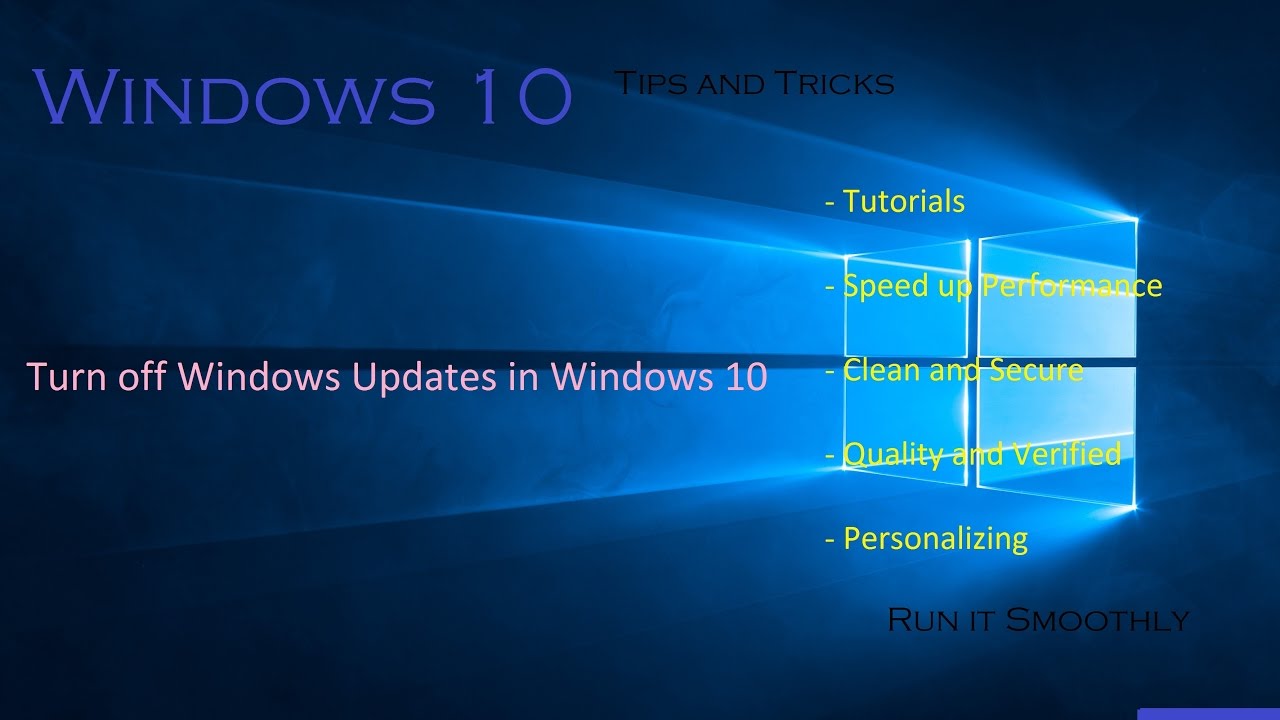 Windows 10 Disable Updates YouTube