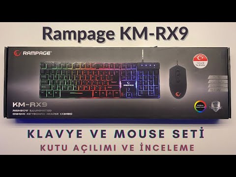 Rampage KM-RX9 Klavye ve Mouse seti (Kutu açılımı ve inceleme)