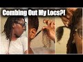 COMBING OUT Locs on 4C hair at 2 Years Loc'd!!!