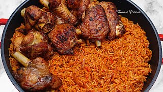 Best Party Jollof Rice-Turkey  Smoky Nigerian Party Jollof Rice | Chinwe Uzoma.