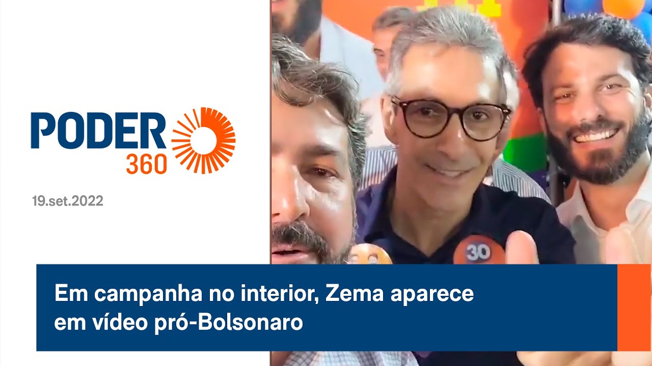 Em campanha no interior, Zema aparece em vídeo pró-Bolsonaro