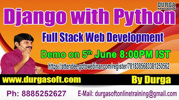 Web Development DJANGO with PYTHON Online Training in DURGASOFT