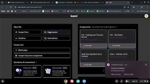 Opening a Document in Kami