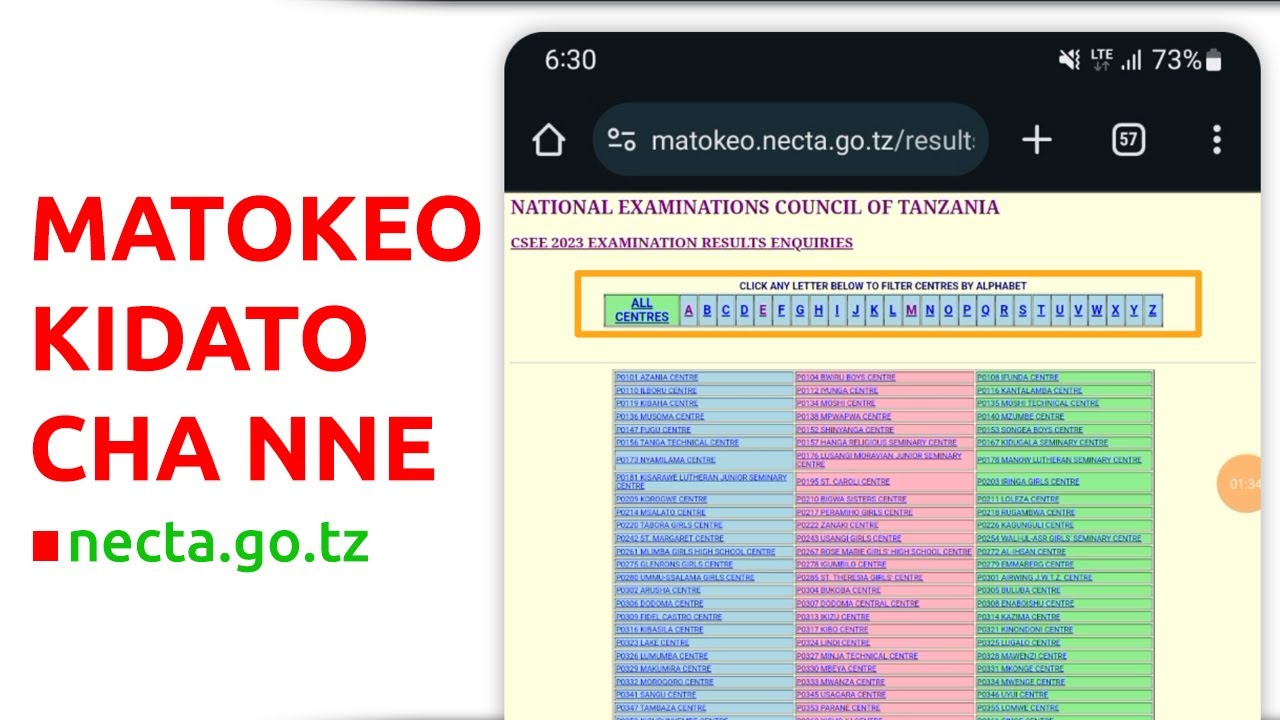 JINSI YA KUANGALIA MATOKEO YA KIDATO CHA NNE | NECTA FORM FOUR RESULT ...