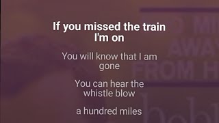If You Missed The Train I Am on Karaoke With Lyrics//Five Hundred Miles Away From Home Karaoke▶️💞 Resimi