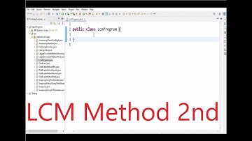 JAVA program to find LCM || Method Second