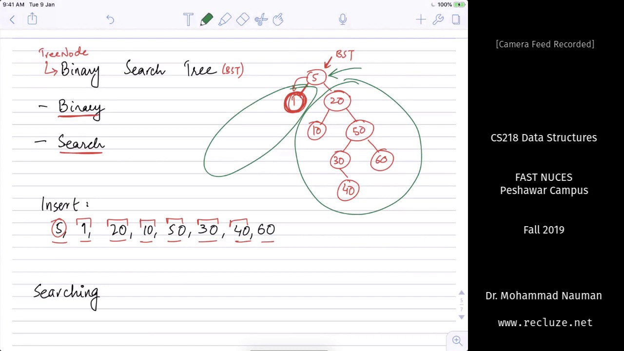 Data Structures with Python 11 - Binary Search Trees - Definition ...