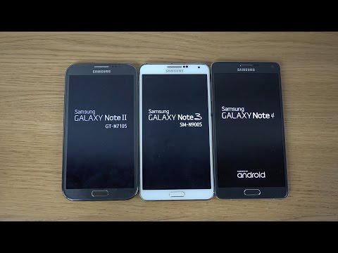 Samsung Galaxy Note 4 vs. Samsung Galaxy Note 3 vs. Samsung Galaxy Note 2 - Which Is Faster? (4K)