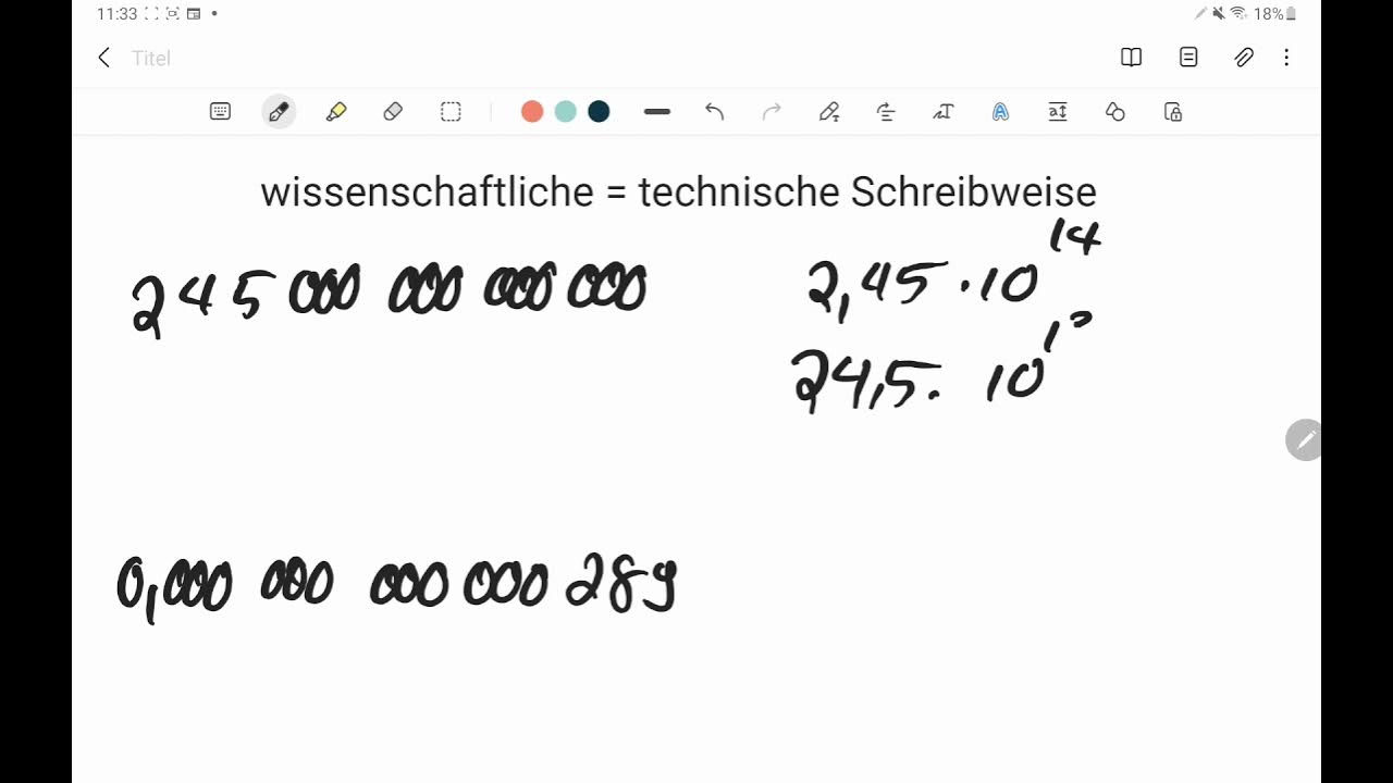 Technische wissenschaftliche schreibweise basics zahlendreher