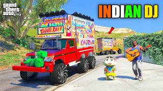 Franklin & Shinchan Made A Indian DJ On His Mahindra Bolero Car in GTA 5