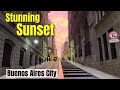 UNREAL SUNSET in Buenos Aires 🇦🇷 | European-Style Streets WALKING TOUR