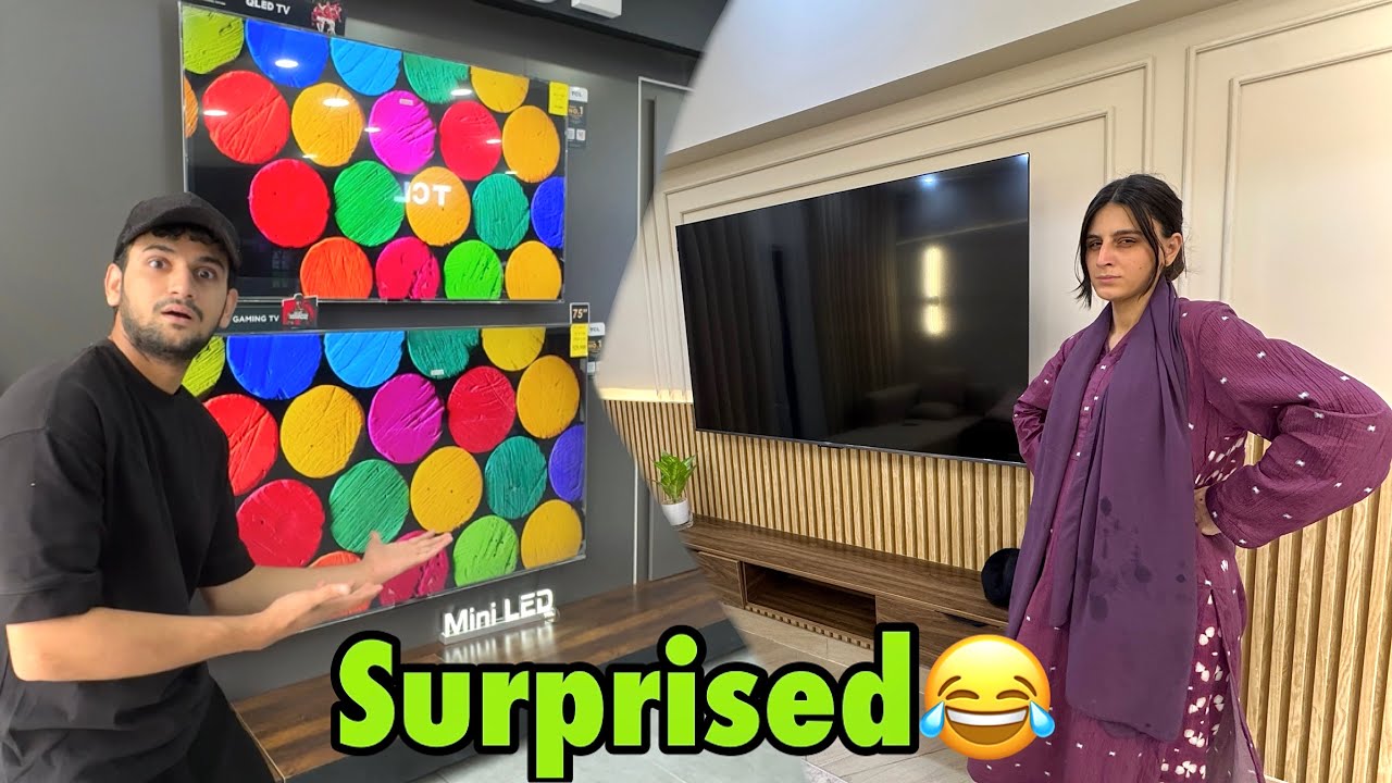 Wife se chup kar itna bara TV leliya new ghar ke liye😍 